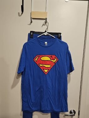 Blue Superman Logo Top/bottom Set